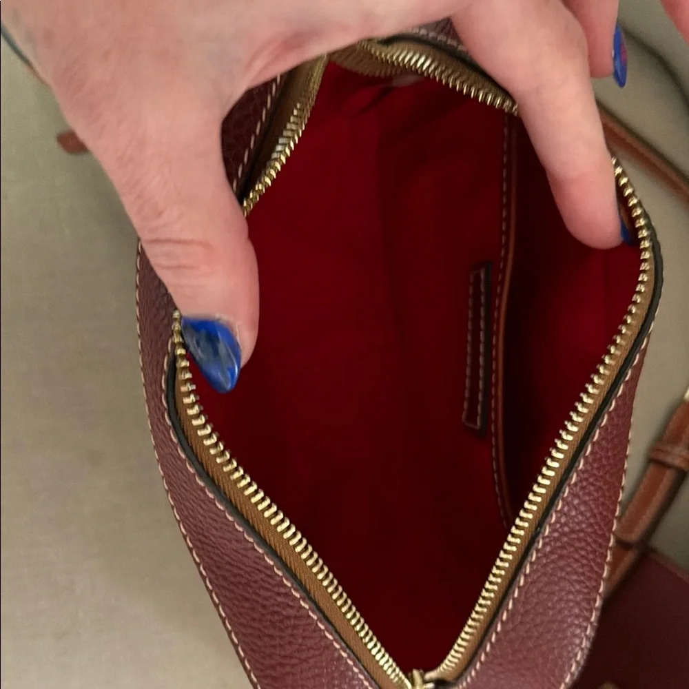 Dooney & Bourke Burgundy Crossbody Bag - Picture 3 of 8